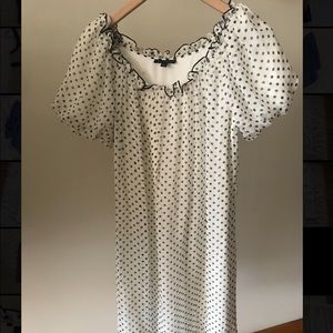 Never worn black and white midi dress